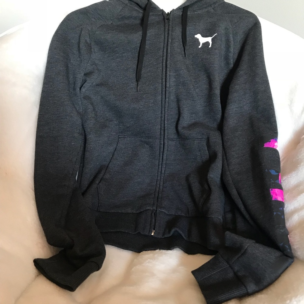 Full Zip Charcoal PINK Jacket